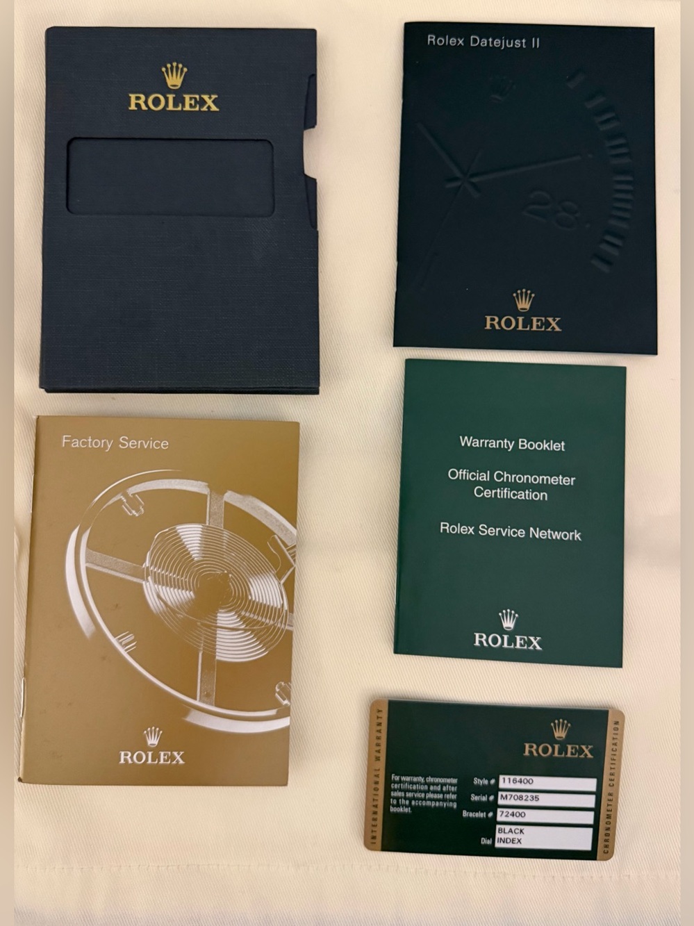 Rolex Black Green And Gold Documentation Set